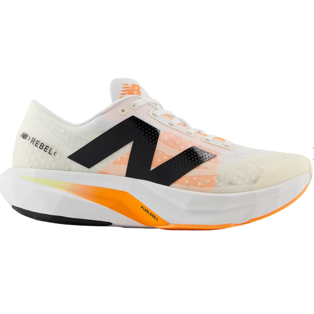 New Balance Men's Athletic Shoes in White, Black & Orange - Size 12 Wide